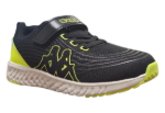 Obrazek Kappa 95K0043004 Trampki dziecięce black / lime