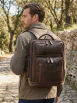 Obrazek Batoh kožený BHPC Explore BH-385-25 hnědá 18 L