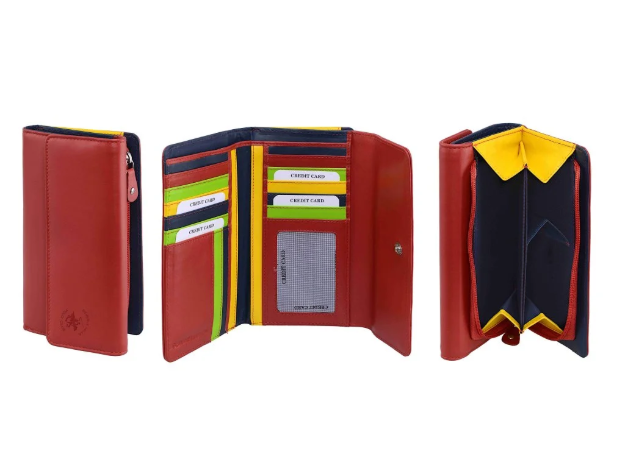 Obrazek Dámská peněženka BHPC Colorfull long combi BH-2967-02 červená