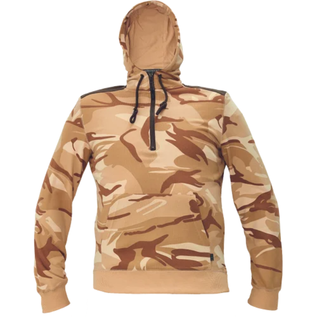Obrazek CERVA CRAMBE mikina s kapucí béžová kamufláž
