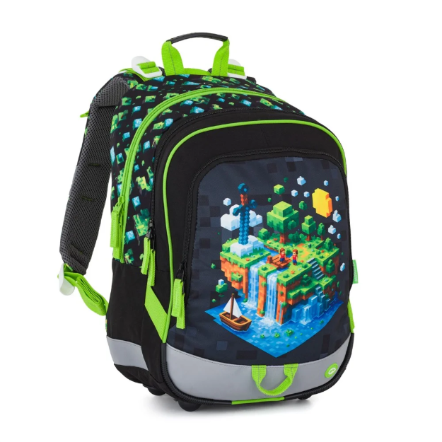 Obrazek Plecak szkolny Bagmaster ALFA 26 B - cube world Multicolour 23 l