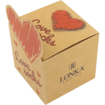 Obrazek LONKA Skarpetki dla zakochanych DARLING czarne w serduszka 2 (3 pary)