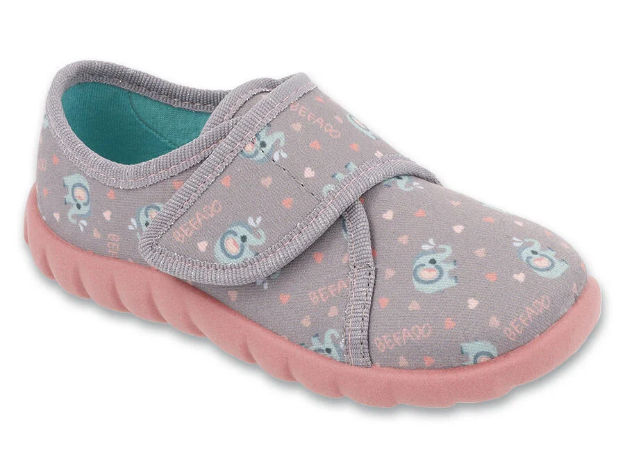 Obrazek BEFADO 457P007 20 kapcie dziewczęce FLEXI słonie
