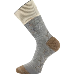 Obrazek VOXX Skarpety dwuwarstwowe z wełny merino delikatnym ściągaczem TAYRON ze srebrnymi jonami BEŻOWY