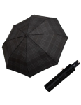 Obrazek DOPPLER Carbonsteel Magic tkana kratka czarno-szara - w pełni automatyczny parasol męski brązowy