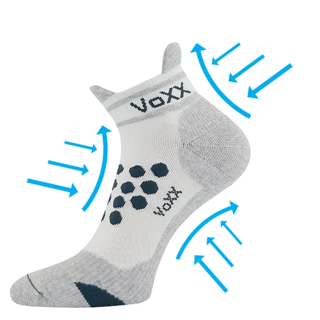 Obrazek VOXX Sport skarpety kompresyjne SPRINTER niskie z jonami srebra WHITE ciemnozielonym