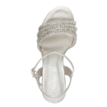 Obrazek Tamaris 1-28390-46-957 Sandały damskie na obcasie srebrne