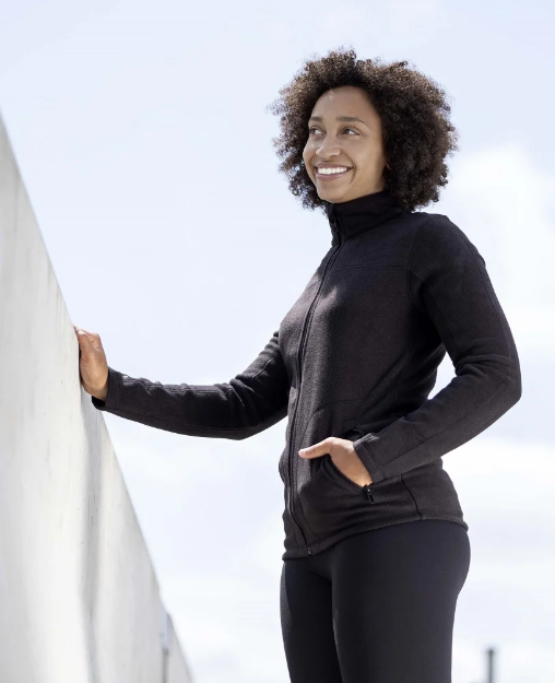 Obrazek Damska bluza polarowa z kapturem ARDON®JOFLEX czarna