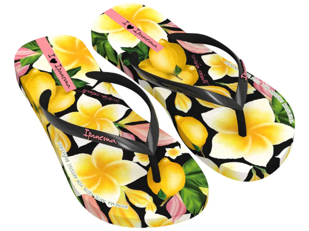 Obrazek Ipanema Arte 27357-BO063 Klapki damskie czarno-żółte