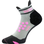 Obrazek VOXX Skarpety kompresyjne SPRINTER niskie z jonami srebra LIGHT GREY WITH PINK