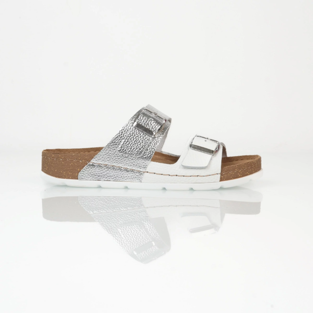 Obrazek Batz Mallorca białe damskie kapcie medyczne