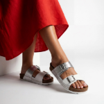 Obrazek Batz Mallorca białe damskie kapcie medyczne