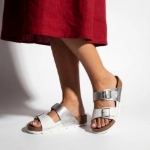 Obrazek Batz Mallorca białe damskie kapcie medyczne