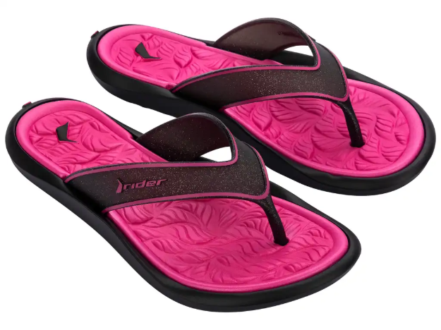 Obrazek Rider DIP 83795-BN567 Klapki damskie czarno-różowe