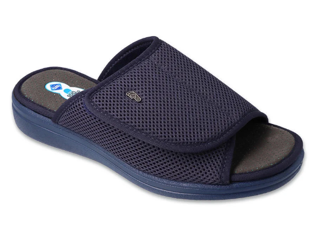 Obrazek Niebieskie kapcie damskie BEFADO 078D002 DrORTO SYSTEM