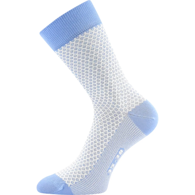 Obrazek LONKA Skarpety damskie żakardowe JANETA z bawełną LIGHT BLUE (3 pary)