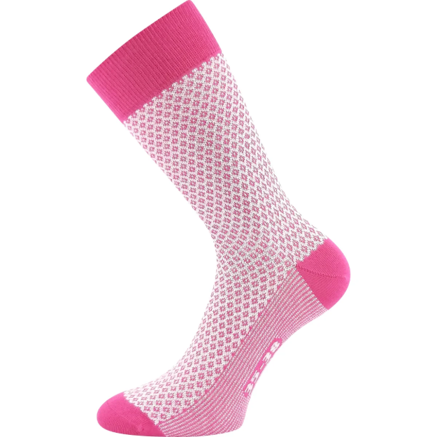 Obrazek LONKA Skarpety damskie żakardowe JANETA z bawełną PINK (3 pary)