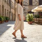 Obrazek Damskie sandały zdrowotne Batz Miri Cognac