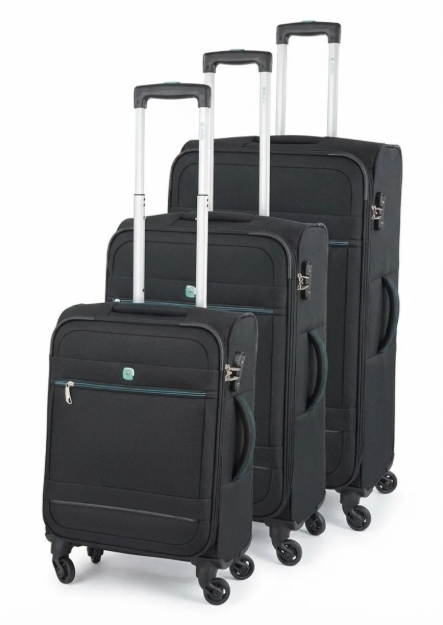 Obrazek Cestovní kufry set 3ks Dielle S,M,L 350-01 černá 211 L