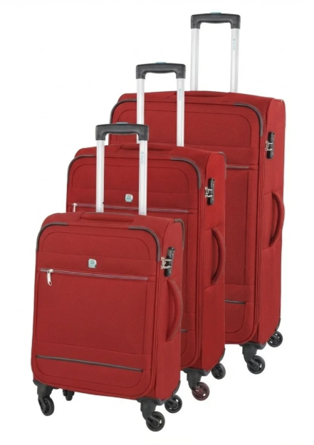 Obrazek Cestovní kufry set 3ks Dielle S,M,L 350-69 červená 211 L