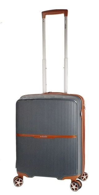Obrazek Walizka podróżna Dielle S PP STRIPE 190-55-23 antracyt 38 L