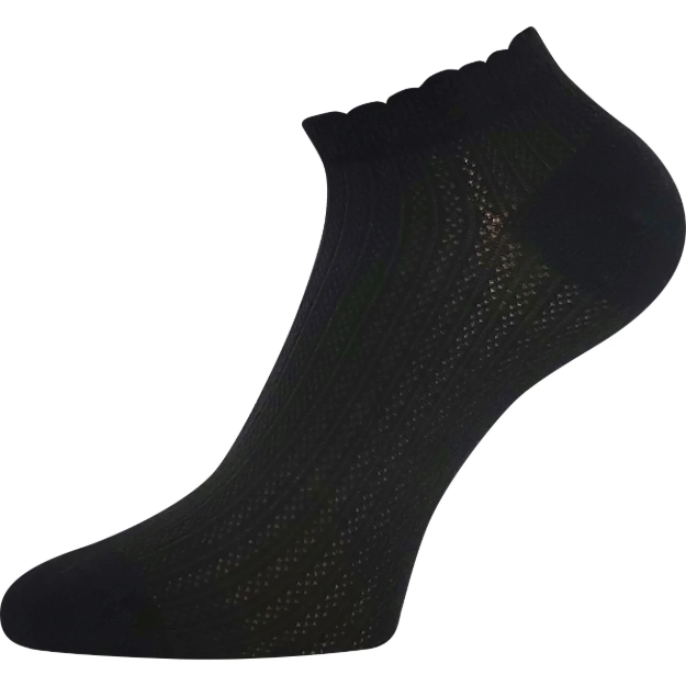 Obrazek LONKA Damskie skarpetki letnie BETH lace BLACK (3 pary)