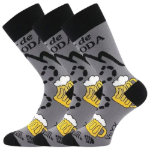 Obrazek VOXX Męskie skarpetki letnie LETOUR dowcipne z motywem piwa DESIGN 2 (3 pary)
