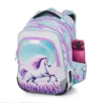 Obrazek Bagmaster LUMI 26 B školní batoh – kůň Fialová 23 l
