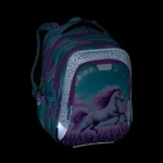 Obrazek Bagmaster LUMI 26 B školní batoh – kůň Fialová 23 l