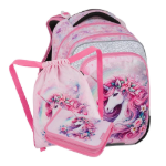 Obrazek Bagmaster BETA 26 B malý školní set pro prvňáčky – jednorožec Růžová 23 l