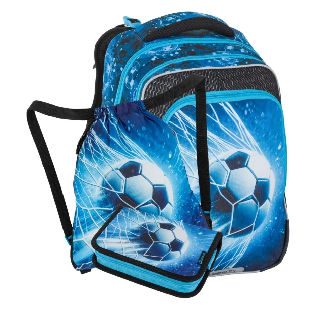 Obrazek Bagmaster BETA 26 C malý školní set pro prvňáčky – fotbal Modrá 23 l