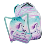Obrazek Bagmaster LUMI 26 B malý školní set pro prvňáčky – kůň Modrá 23 l