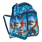 Obrazek Bagmaster LUMI 26 D malý školní set pro prvňáčky – drak Modrá 23 l