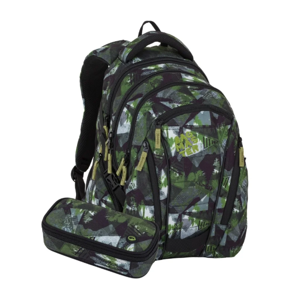 Obrazek Bagmaster BAG 26 A studentský set – zeleno-šedý Zelená 30 l