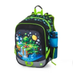 Obrazek Bagmaster ALFA 26 B velký školní set pro prvňáčky – kostičkový svět Vícebarevná 23 l