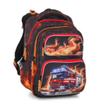 Obrazek Bagmaster DOPI 26 B velký školní set pro prvňáčky – hasiči Černá 23 l
