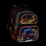 Obrazek Bagmaster DOPI 26 B velký školní set pro prvňáčky – hasiči Černá 23 l