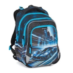 Obrazek Bagmaster LUMI 26 C velký školní set pro prvňáčky – auto Modrá 25 l