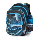 Obrazek Bagmaster LUMI 26 C velký školní set pro prvňáčky – auto Modrá 25 l