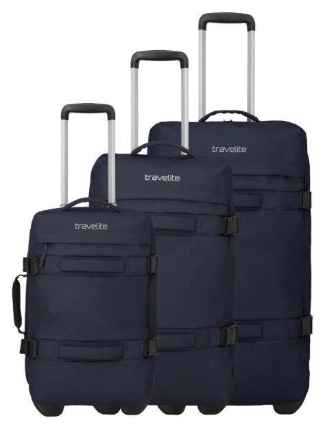 Obrazek Travelite Bolonia Wheeled Duffle S,M,L Navy S: 35 l / M: 50 l / L: 75 L