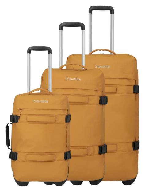 Obrazek Travelite Bolonia Wheeled Duffle S,M,L Yellow S: 35 l / M: 50 l / L: 75 L