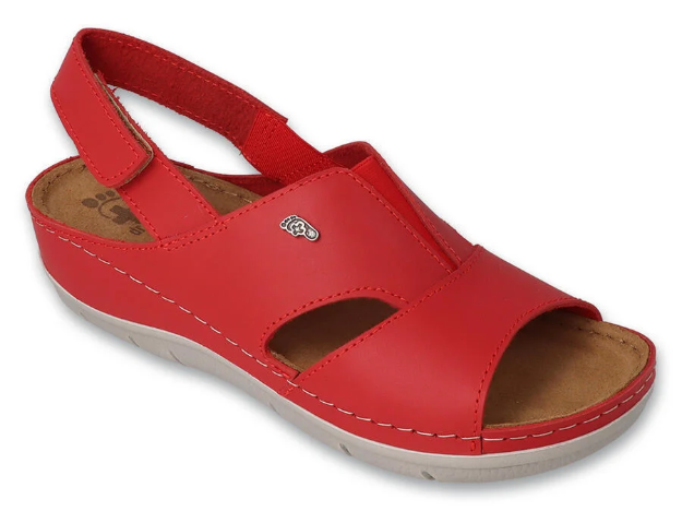 Obrazek BEFADO 158D262 kožené sandály DrORTO CASUAL červené