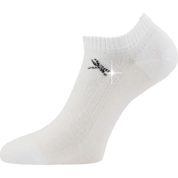 Obrazek LONKA Ponožky dámské elegantní FLITANA 01 s kamínky BÍLÉ (3 páry)