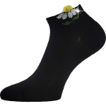 Obrazek LONKA Ponožky dámské elegantní FLITANA 02 s kamínky ČERNÉ (3 páry)