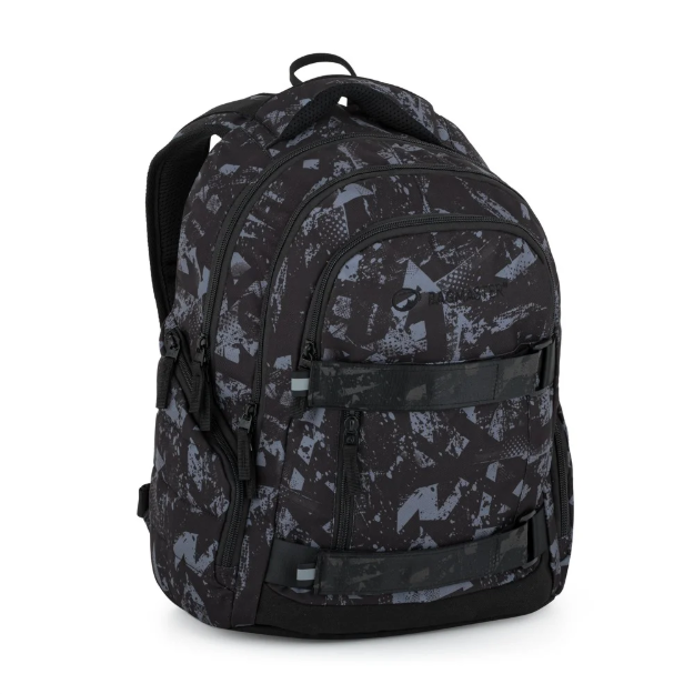 Obrazek Bagmaster NOMAD 25 B studentský batoh – černo-šedý Černá 30 l