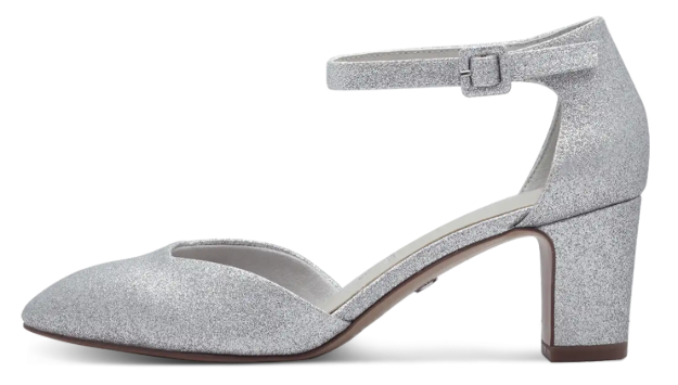 Obrazek Tamaris 1-24432-41-919 Damskie sandały na obcasie silver