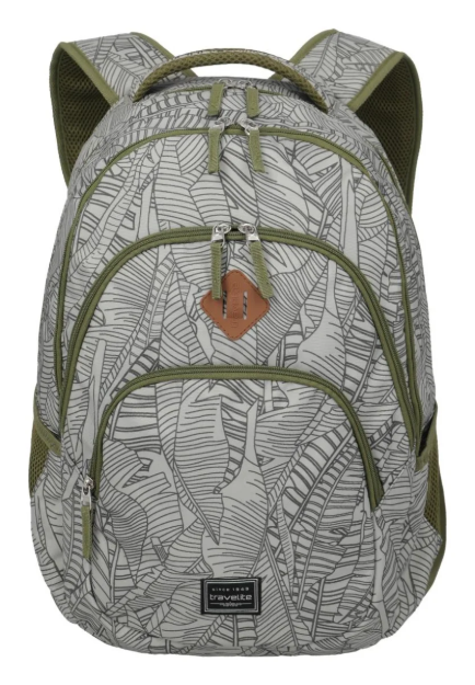 Obrazek Travelite Basics Backpack Print Grey 22 L