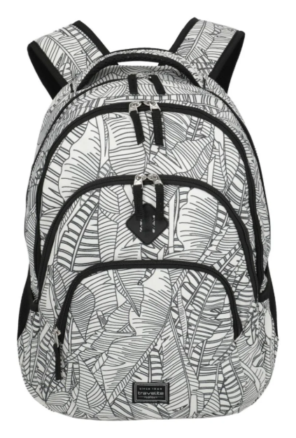 Obrazek Travelite Basics Backpack Print White 22 L