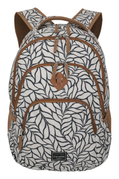 Obrazek Travelite Basics Backpack Print Off-White 22 L