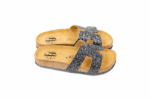 Obrazek Dámské pantofle stříbrné třpytivé